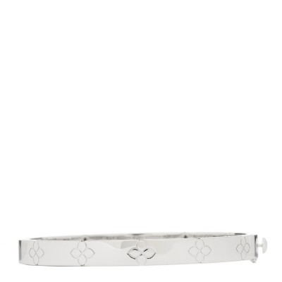18K White Gold Diamond Medium Love in Verona Bangle Bracelet