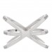 18K White Gold Diamond Double Crisscross Ring 53 6.5