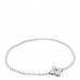 18K White Gold Diamond Small Venetian Princess Flower Stretch Bracelet