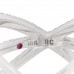 18K White Gold Diamond Double Crisscross Ring 53 6.5