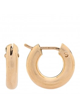 18K Yellow Gold Everyday Huggie Hoop Earrings