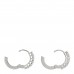 18K White Gold Diamond .70ct Huggie Hoop Earrings