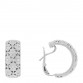 18K White Gold Diamond Granada Hoop Earrings