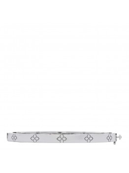 18K White Gold Narrow Love in Verona Bangle Bracelet