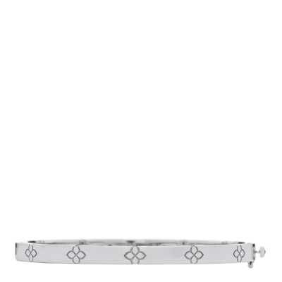 18K White Gold Narrow Love in Verona Bangle Bracelet