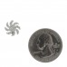 18K White Gold Diamond Small Sun Pendant