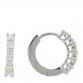 18K White Gold Diamond .70ct Huggie Hoop Earrings
