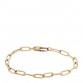 18K Yellow Gold Roped Paper Clip Link Bracelet