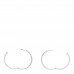 18K White Gold Diamond Large Inside Outside Hoop Earrings