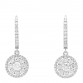 18K White Gold Diamond Drop Earrings