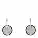 18K White Gold Diamond Black Sapphire Fantasia Drop Earrings