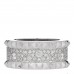 18K White Gold Diamond Rock & Diamonds Ring 53 6.5
