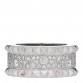 18K White Gold Diamond Rock & Diamonds Ring 53 6.5