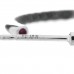 18K White Gold Black Diamond Inside Outside Hoop Earrings