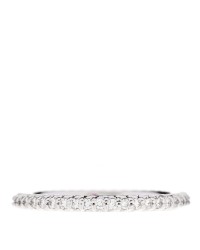 18K White Gold Diamond Micro Pave Eternity Band Ring 53 6.25