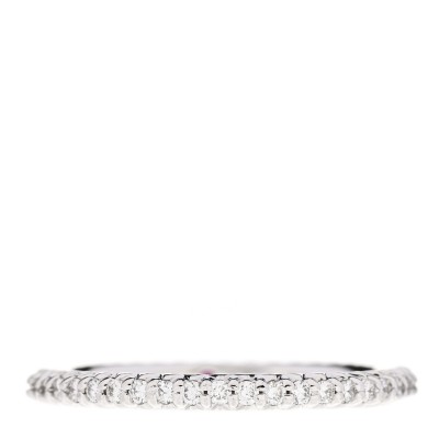 18K White Gold Diamond Micro Pave Eternity Band Ring 53 6.25