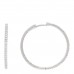 18K White Gold Diamond Large Inside Outside Hoop Earrings