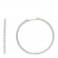 18K White Gold Diamond Large Inside Outside Hoop Earrings
