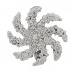 18K White Gold Diamond Small Sun Pendant