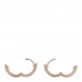 18K Rose Gold Diamond Classic Huggie Hoop Earrings