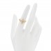 18K Yellow Gold Diamond Small Venetian Princess Flower Ring 53 6.25