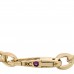 18K Yellow Gold Roped Paper Clip Link Bracelet
