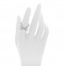 18K White Gold Diamond Double Crisscross Ring 53 6.5