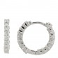 18K White Gold Diamond .76ctw Inside Out Hoop Earrings