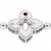 18K White Gold Diamond Small Venetian Princess Flower Stretch Bracelet