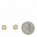 18K Yellow Gold Diamond Roman Barocco Dome Stud Earrings