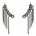 Metal Cascade Chain Ear Climber Earrings Silver