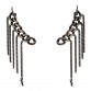 Metal Cascade Chain Ear Climber Earrings Silver