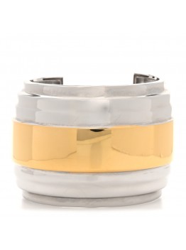 Metal Two Tone Cuff Bracelet Gold Silver