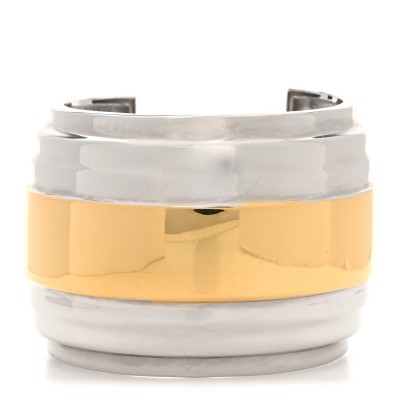 Metal Two Tone Cuff Bracelet Gold Silver