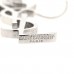 Metal Monogram Palm Earrings Silver