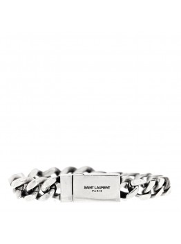 Metal Curb Chain Bracelet Oxidized Silver