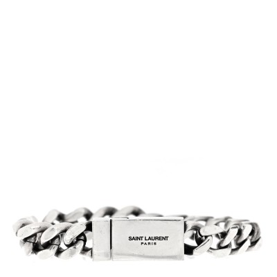 Metal Curb Chain Bracelet Oxidized Silver
