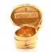 Glass Cabochon Arty Ovale Ring 49 5 Gold Blue