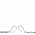 Metal Monogram Palm Earrings Silver
