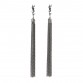 Metal Monogram Loulou Tassel Earrings Silver