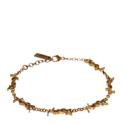 Brass Monogram Charm Bracelet