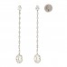 Crystal Drop Clip Earrings Silver
