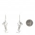 Metal Monogram Palm Earrings Silver