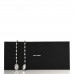 Crystal Drop Clip Earrings Silver
