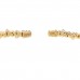 18K Yellow Gold Diamond Fireworks Classic Baguette Bangle Bracelet