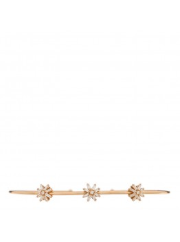 18K Rose Gold Diamond Starburst Cuff Bracelet
