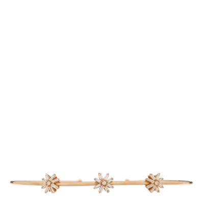 18K Rose Gold Diamond Starburst Cuff Bracelet