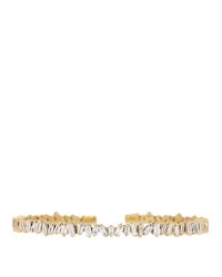 18K Yellow Gold Diamond Fireworks Classic Baguette Bangle Bracelet