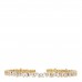 18K Yellow Gold Diamond Fireworks Classic Baguette Bangle Bracelet