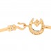 18K Yellow Gold Diamond Horseshoe Bangle Bracelet